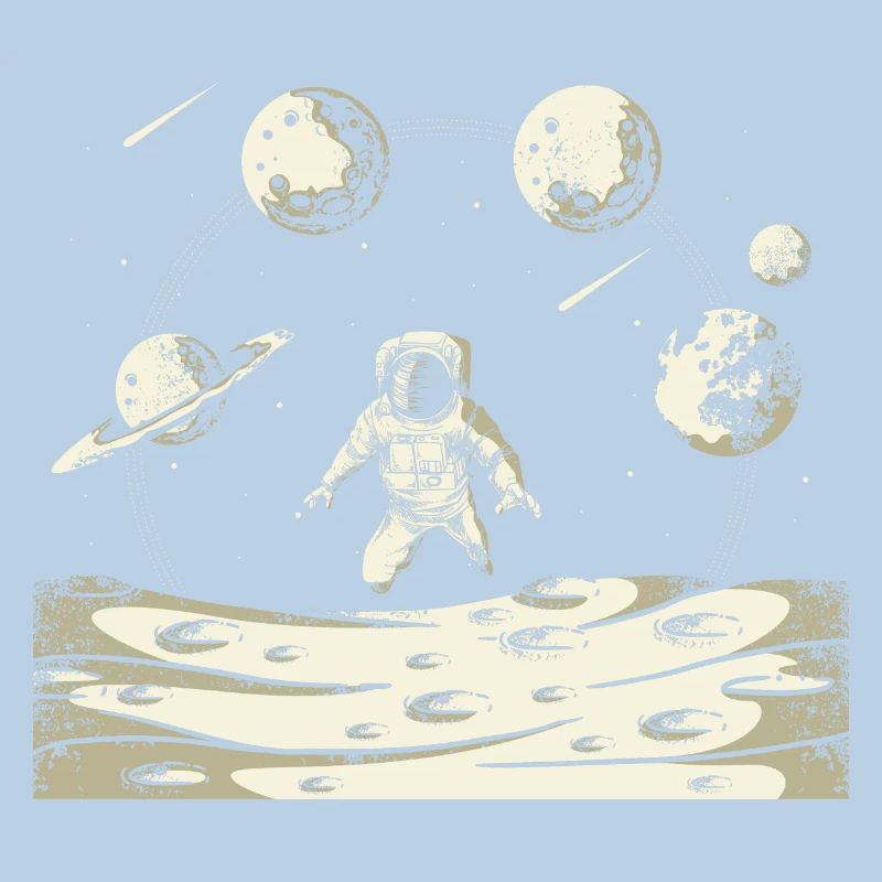 Graphique d’astronaute du système solaire