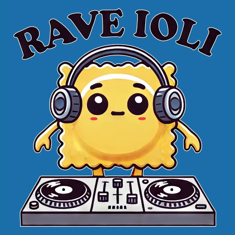 Ravioli Techno Musician DJ Rave Dancing Disco