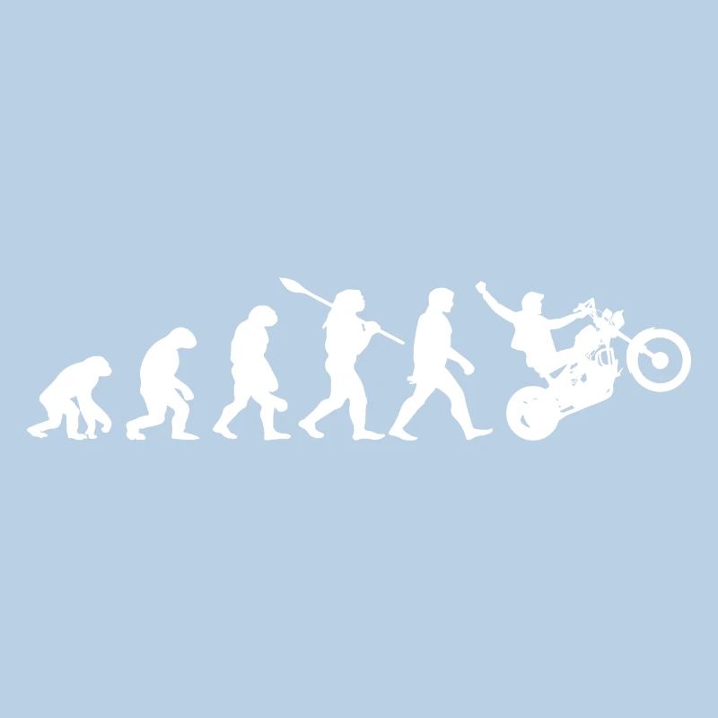 Motorcycle Biker Evolution Motorcyclists