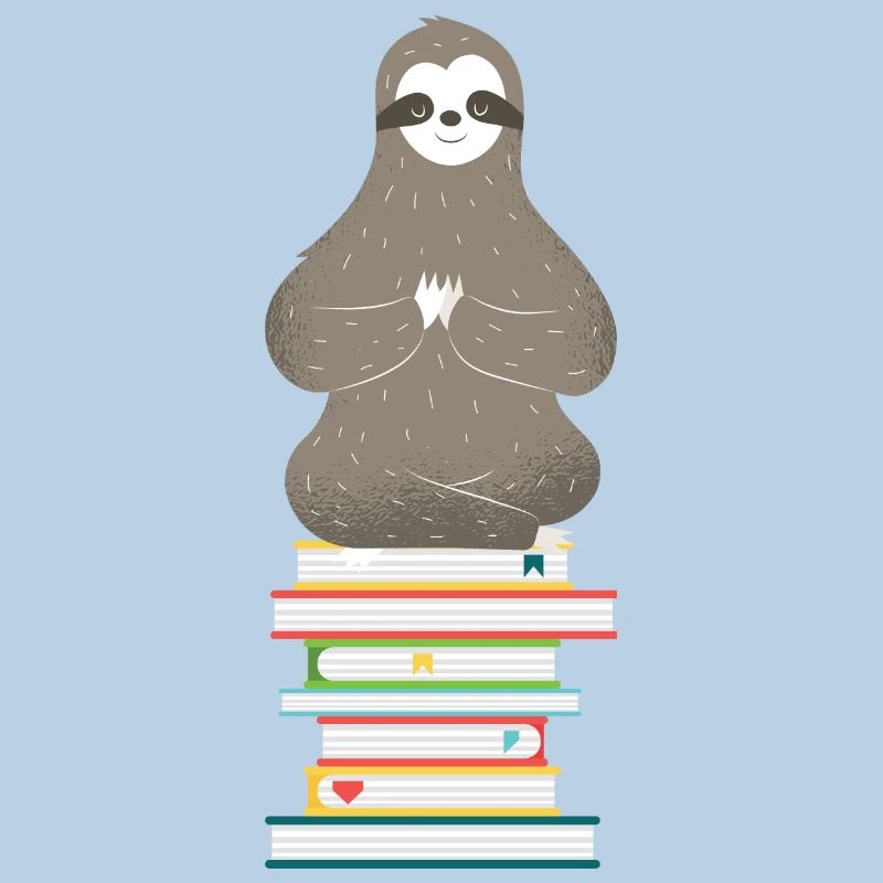 Sloth Bookworm Reader Geschenkidee