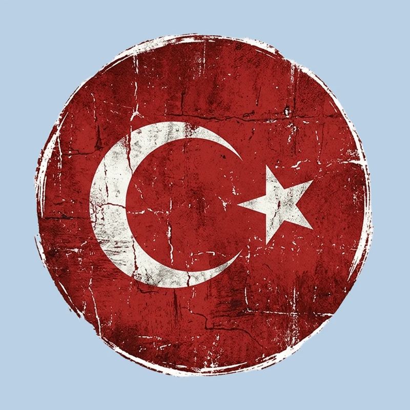 Conception du cercle du drapeau turc