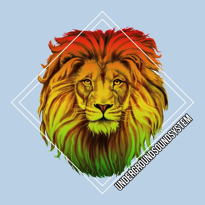 Rainbow Lion Diamond Pattern