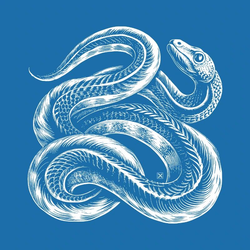 Serpent blanc entrelacé