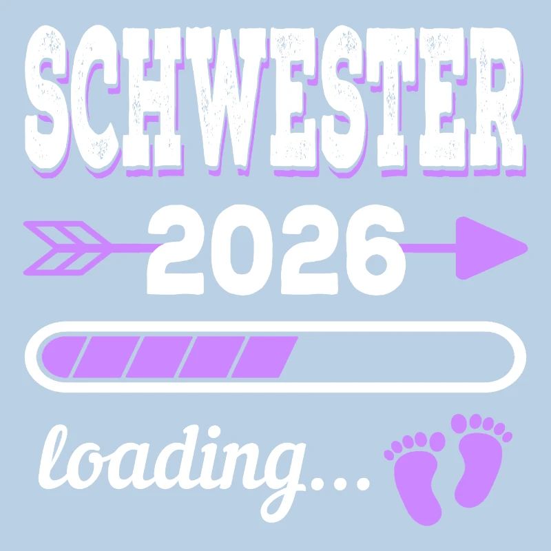 Schwester 2026 Loading Geburt Geschenkidee