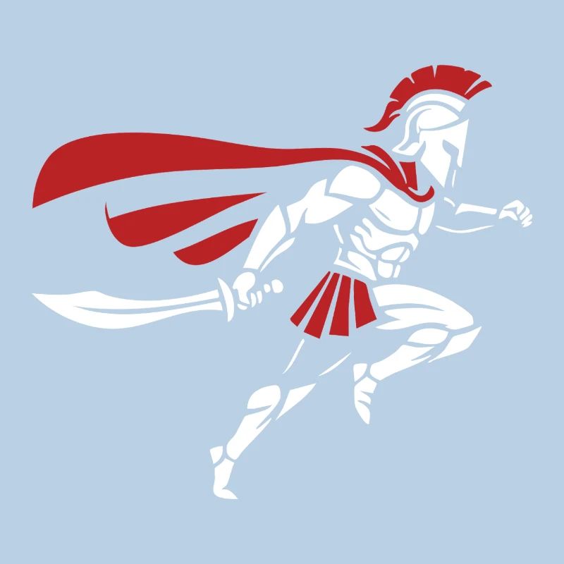 Spartiate Sprint Épée Mascotte Spartan Runner