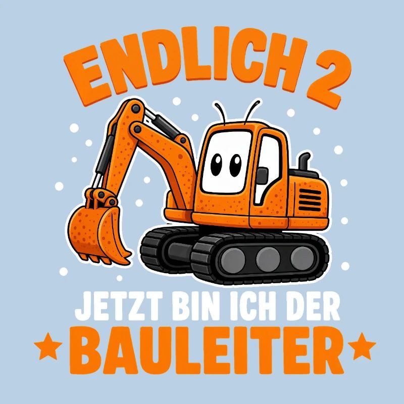 Kinder 2. Geburtstag Bagger 