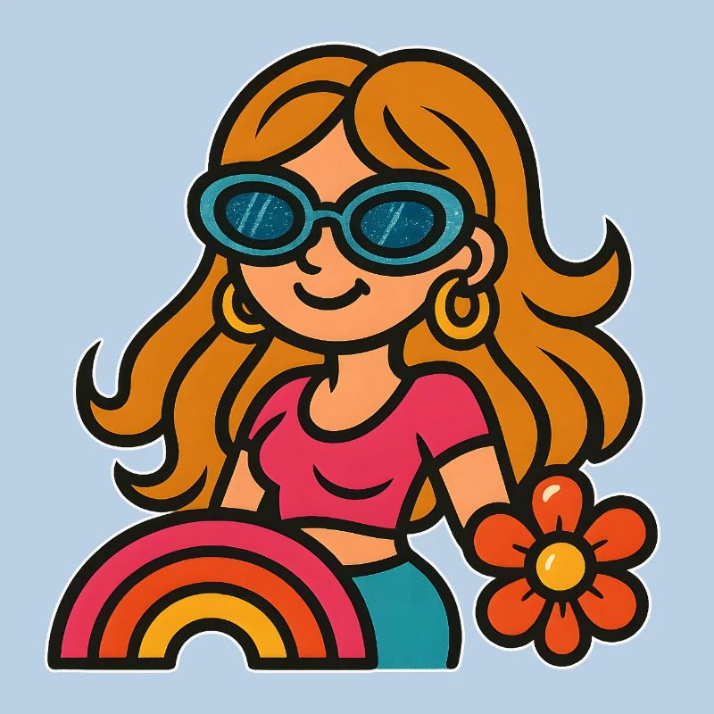 Fille d’été rétro - Look Flower Power