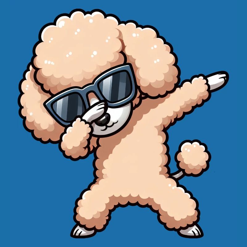 Cool Poodle Dab Pose Funny