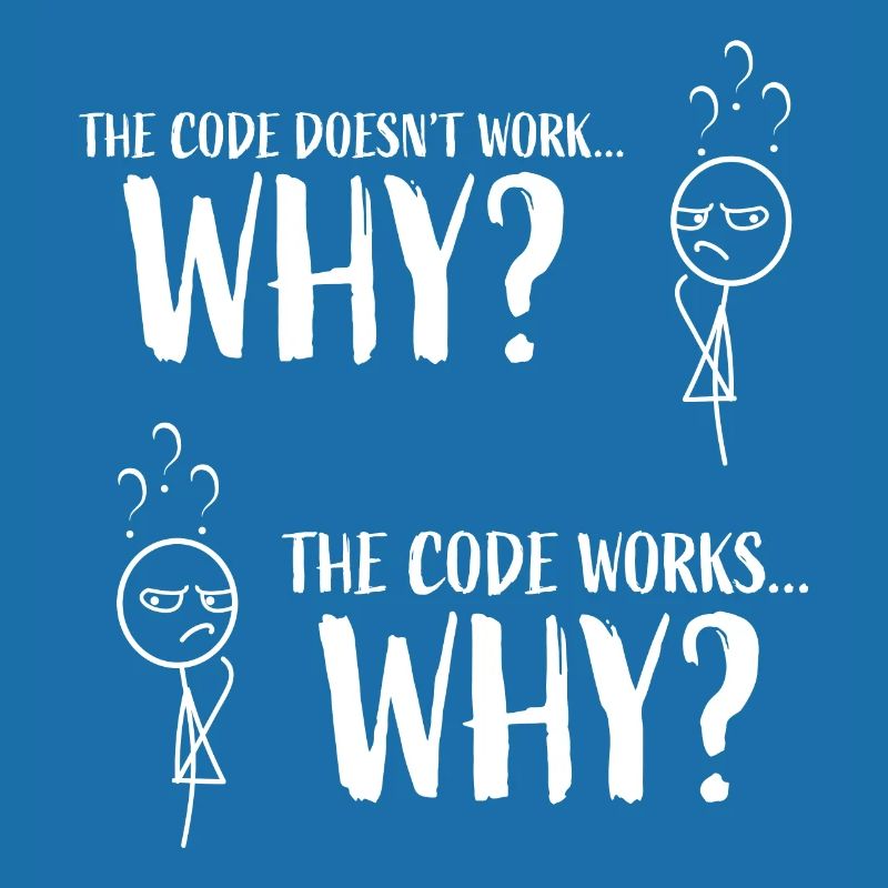 Funny Coding Programmer Gift "The code works..Why"