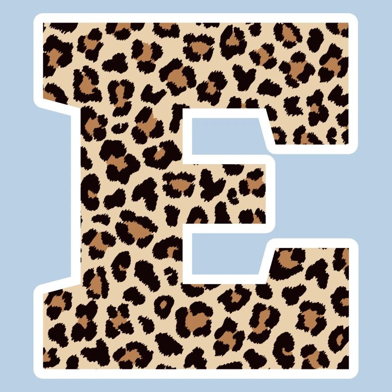 Letter E Leopard Pattern - Birthday Gift Idea