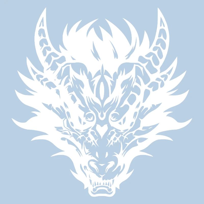 Conception complexe de masque de dragon tribal