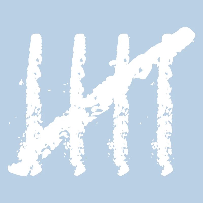 Five 5 chalks number