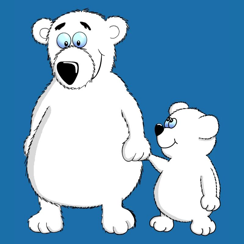 Drolliger Baby Bär mit Papa oder Mama