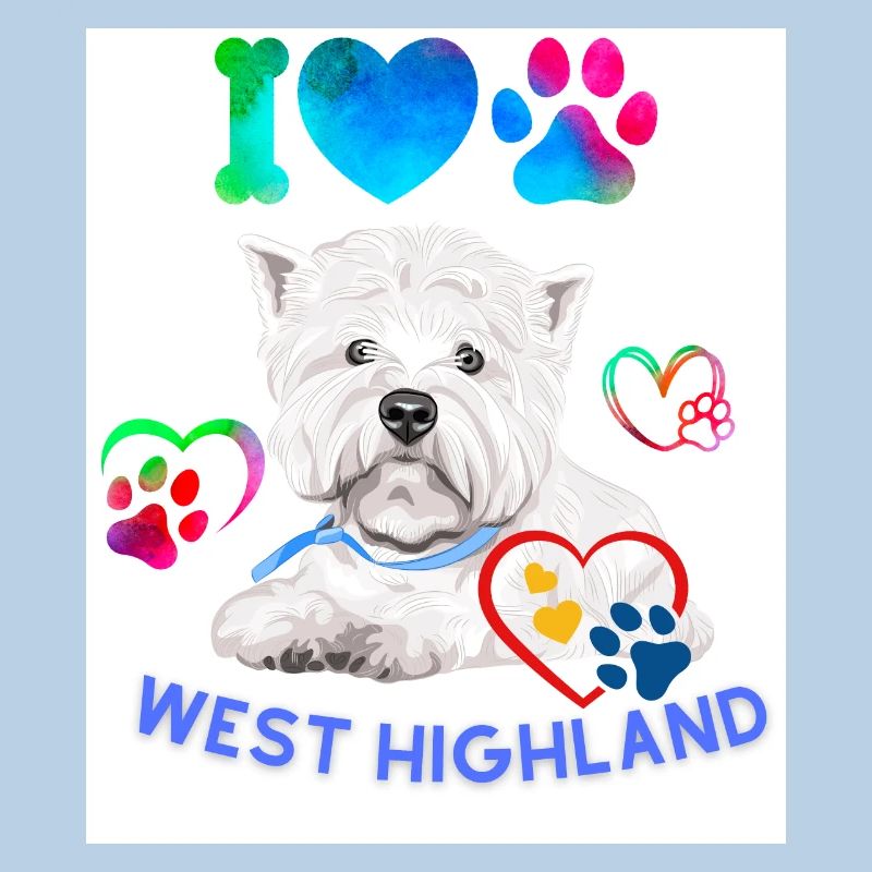 Conception du terrier blanc West Highland