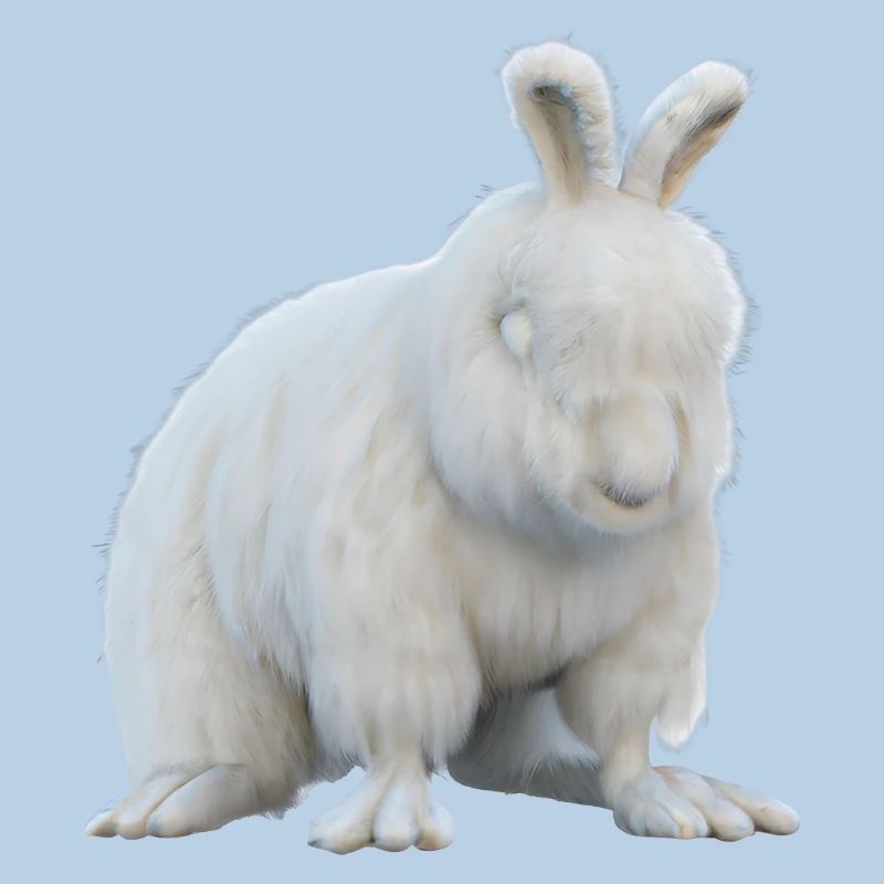 Fluffy Angora rabbit