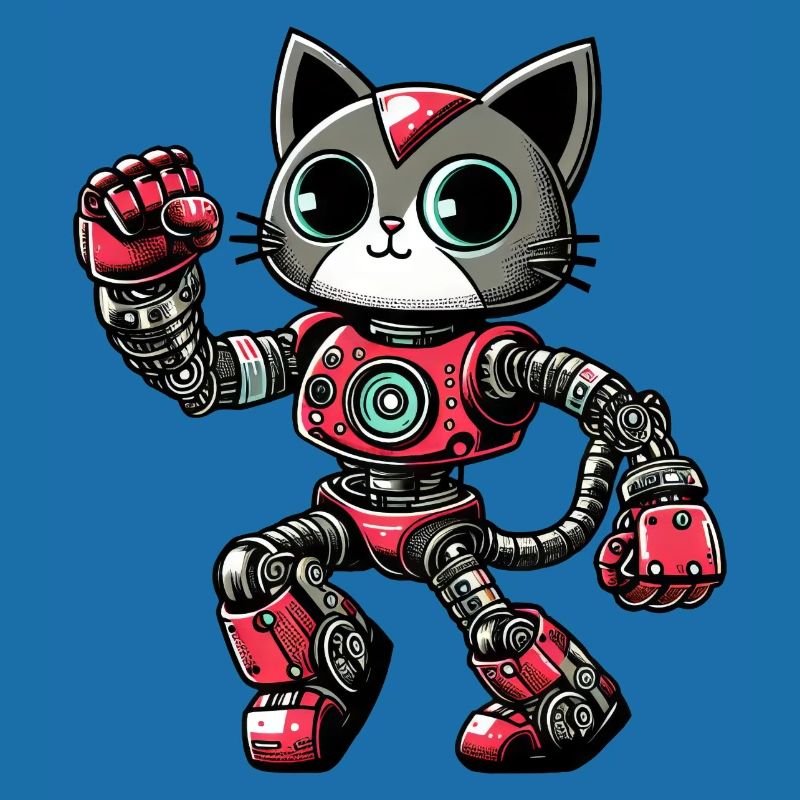 Cat, Robot, Cyborg, Dancing, Dancer, Disco