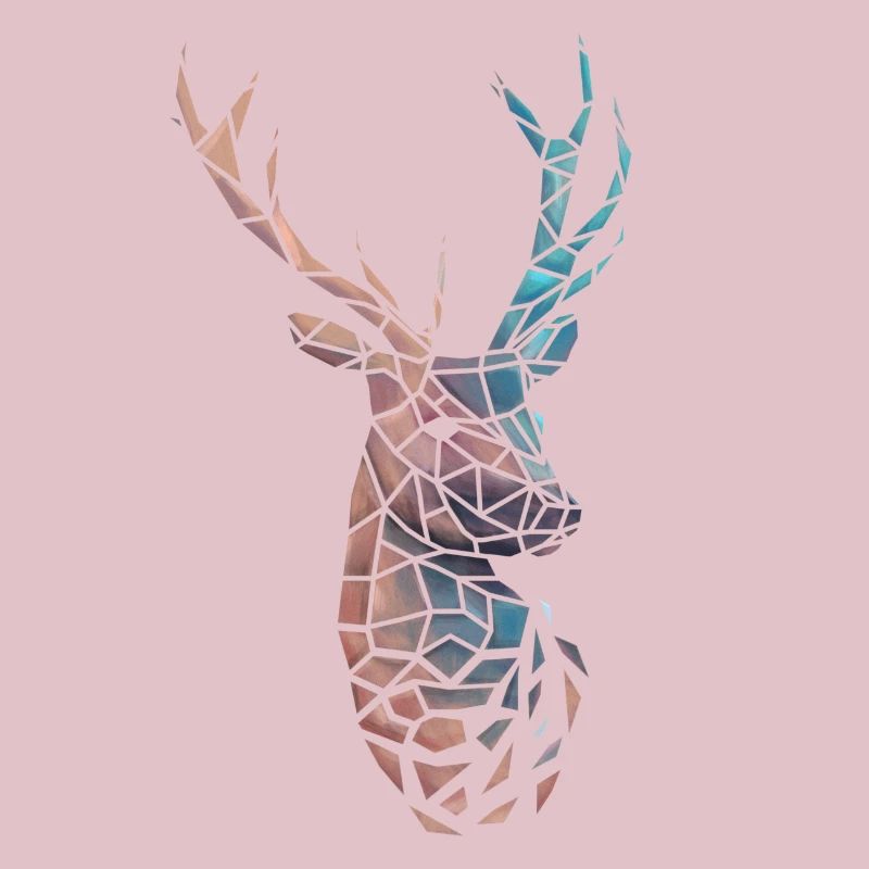 Low poly deer gradient