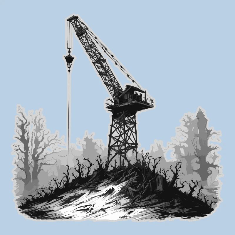 Crane / construction site / winch / crane system