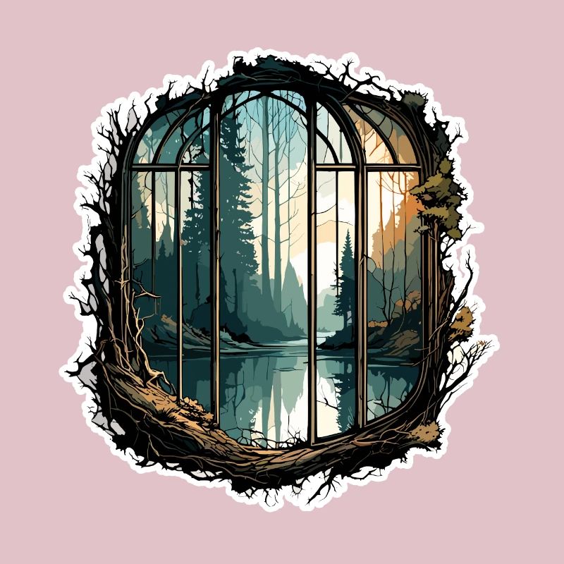 Window in the Forest / Trees / View / Wilderness