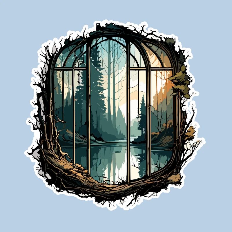 Window in the Forest / Trees / View / Wilderness