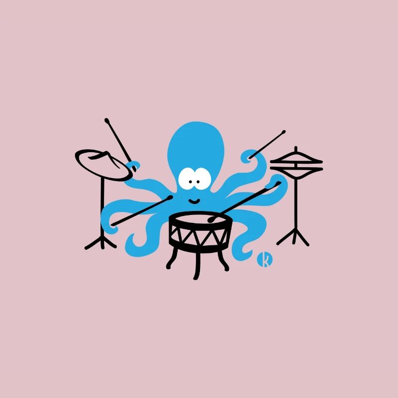 Funny octopus drummer gift drums