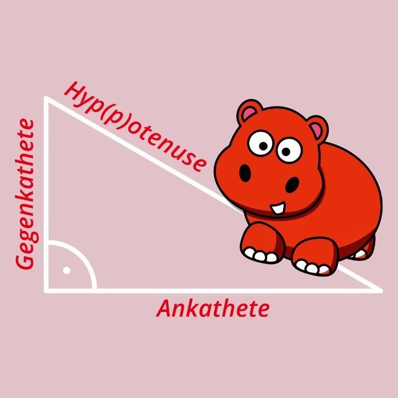 Hyppotenuse Pythagoras Math Hippo Teacher Gift