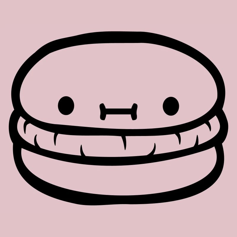 Burger visage mignon