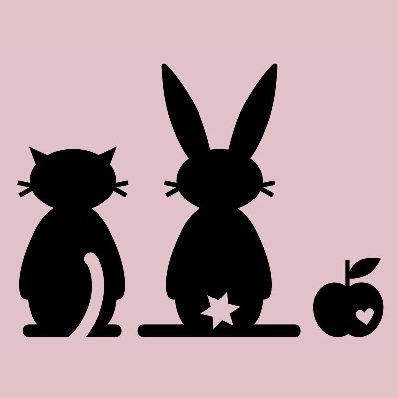 Hase Katze Apfel
