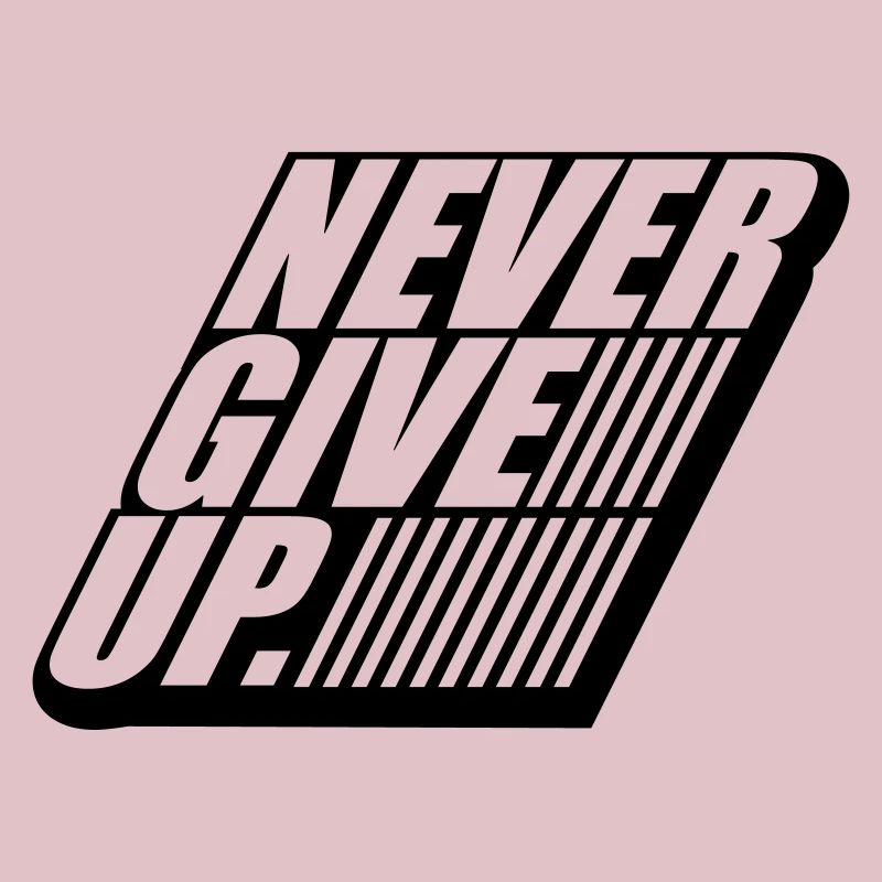logo 3d stripe design never give up never aufg