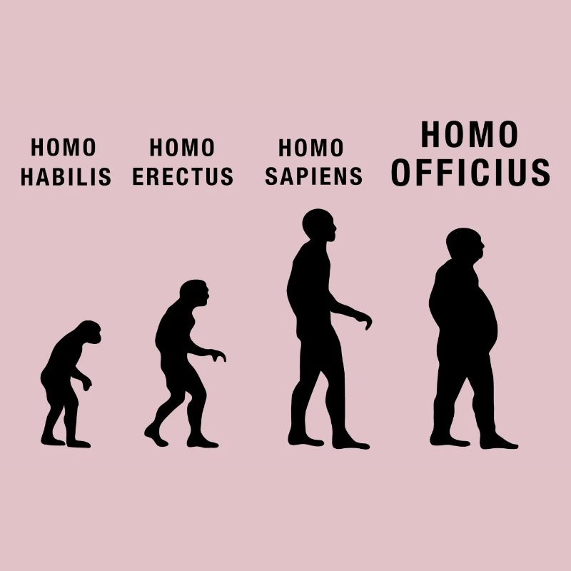 Home Office Homo Officius Evolution Office Humor