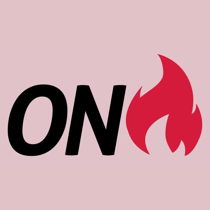 on fire