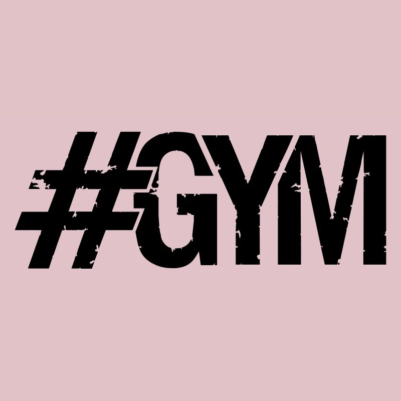 hashtag cool design gym text logo gewicht heben ha
