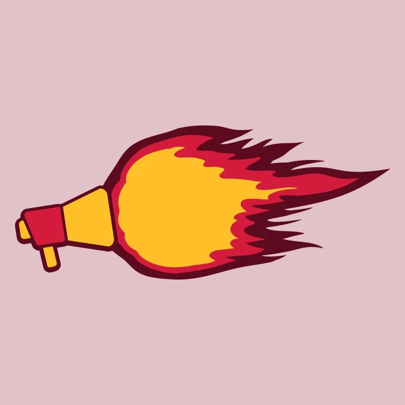 Symbole du mégaphone Fire Flame