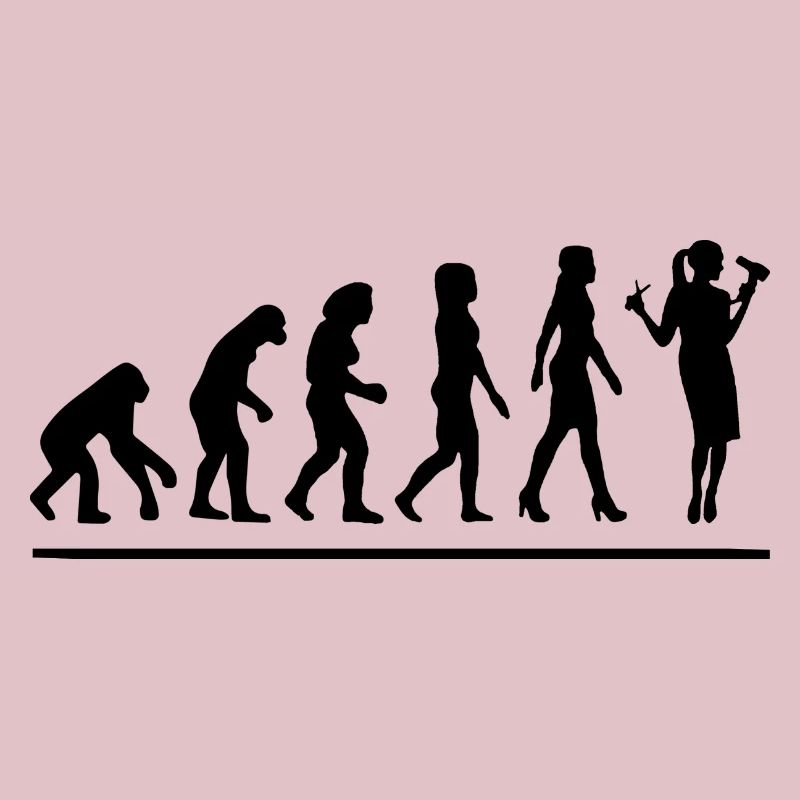 Évolution coiffeuse / cadeau humour coiffeuse