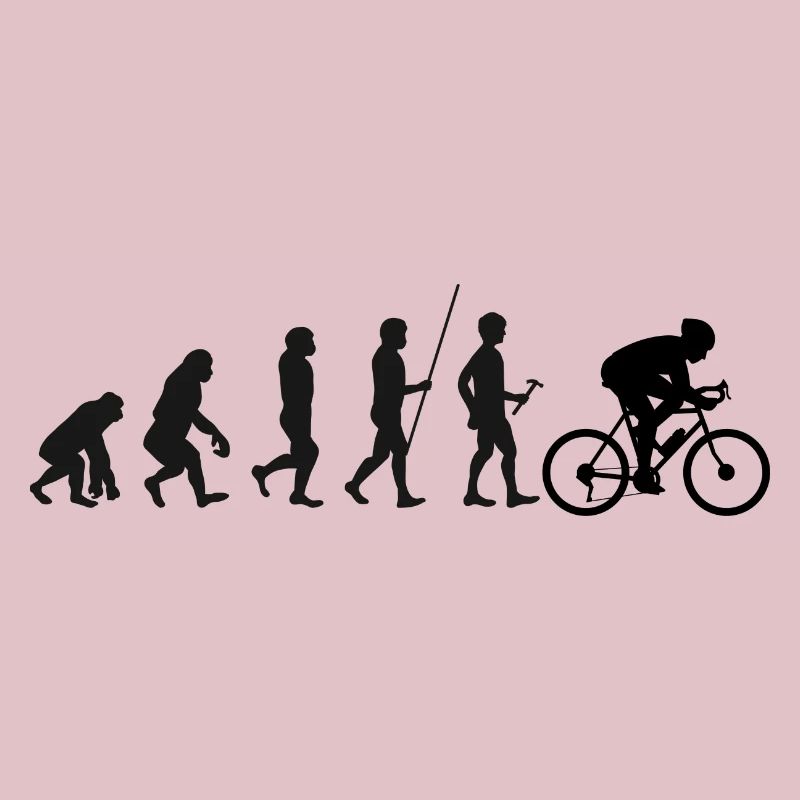 Human evolution from primative man to cyclist