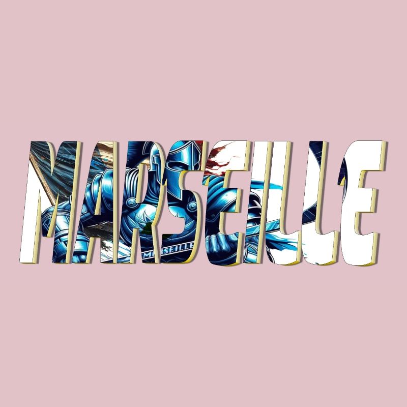 Marseille stylized comic book design