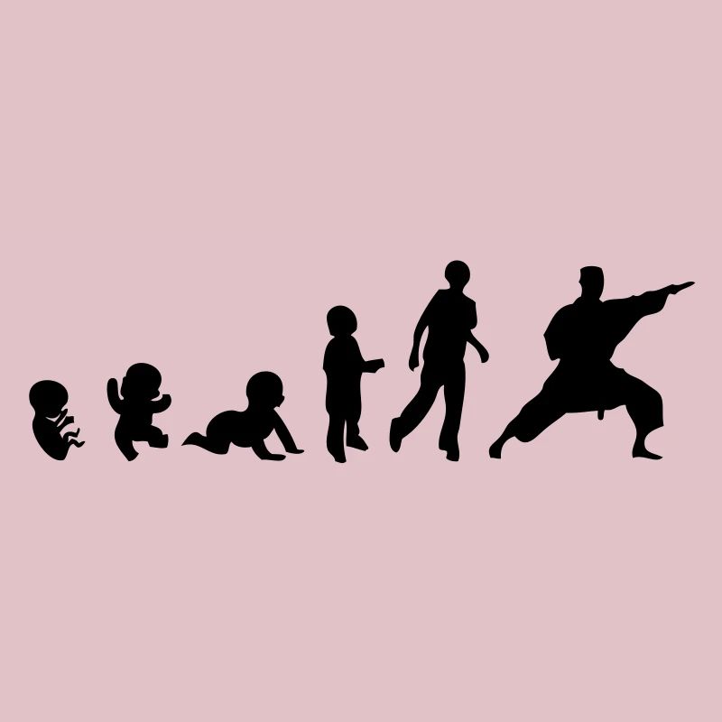 Evolution Mensch Männer Sport Karate