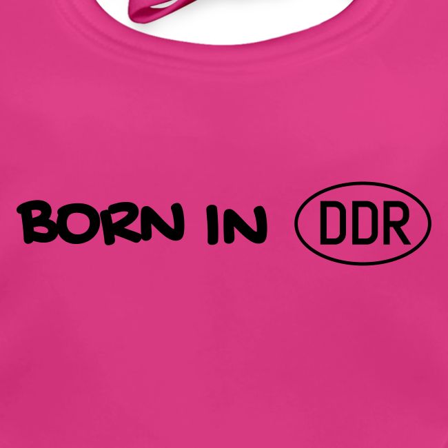 Born in DDR schwarz einzeilig