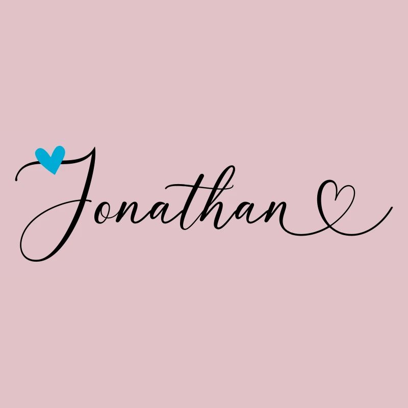 Jonathan Last name First name Calligraphy heart