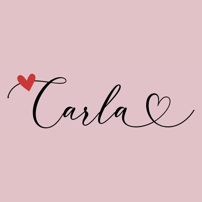 Carla Nom Prénom Calligraphie Coeur