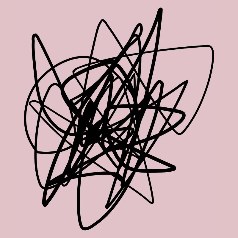 Scribbled chaotic strokes pattern
