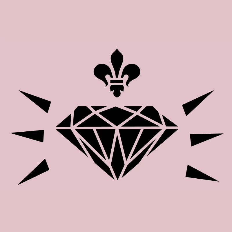Diamant de lys / diamant avec fleur de lis (1c)