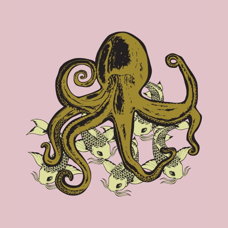 Koi meets octopus