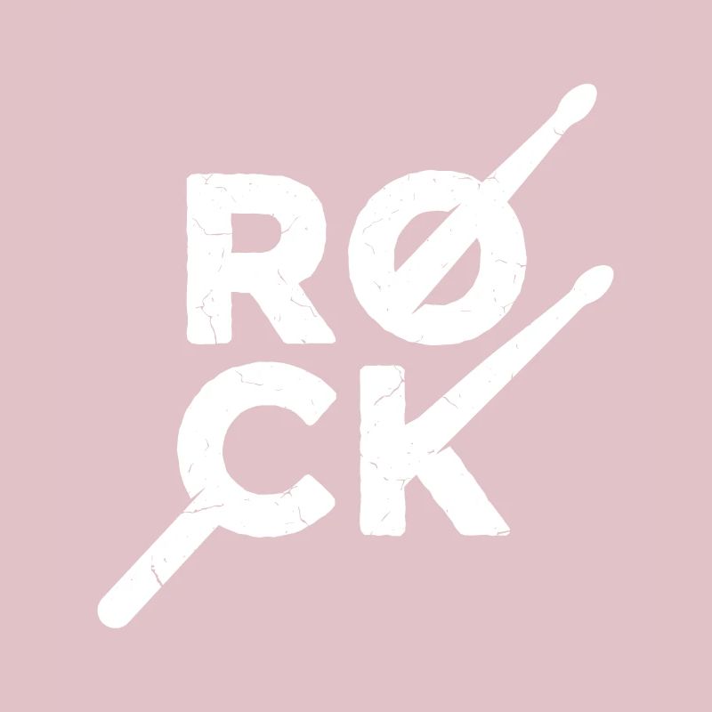 Rocktext mit Drumsticks