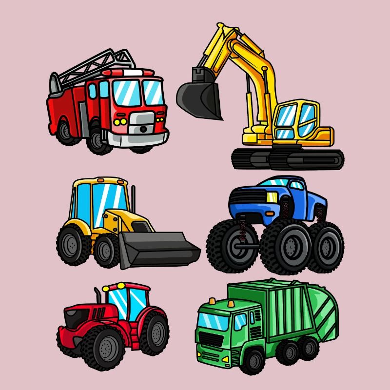Excavator fire engine tractor vehicles kids gift