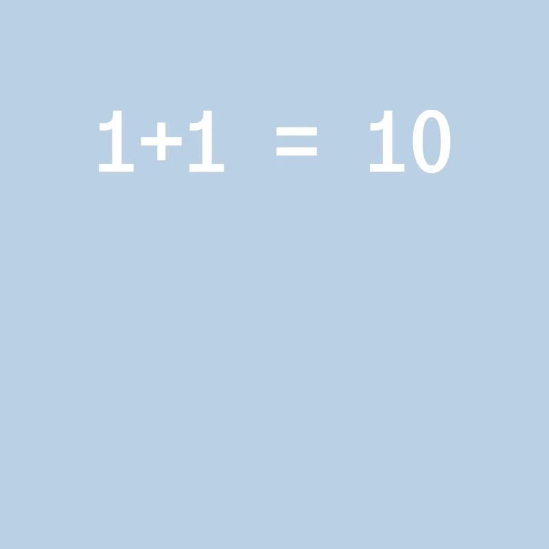 1 + 1 = 10 Programmeur drôle Informatique