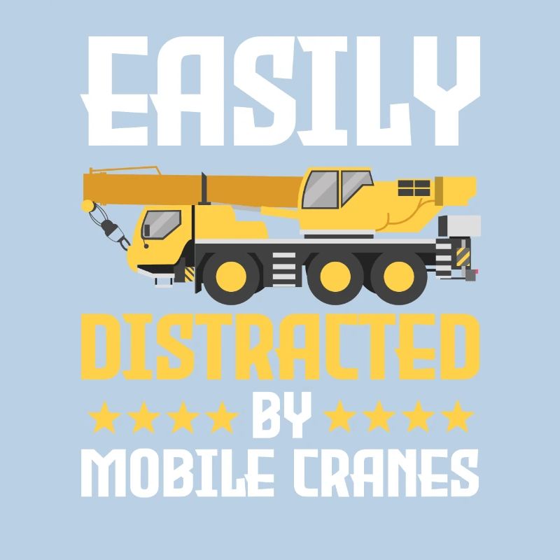 Funny mobile crane operator