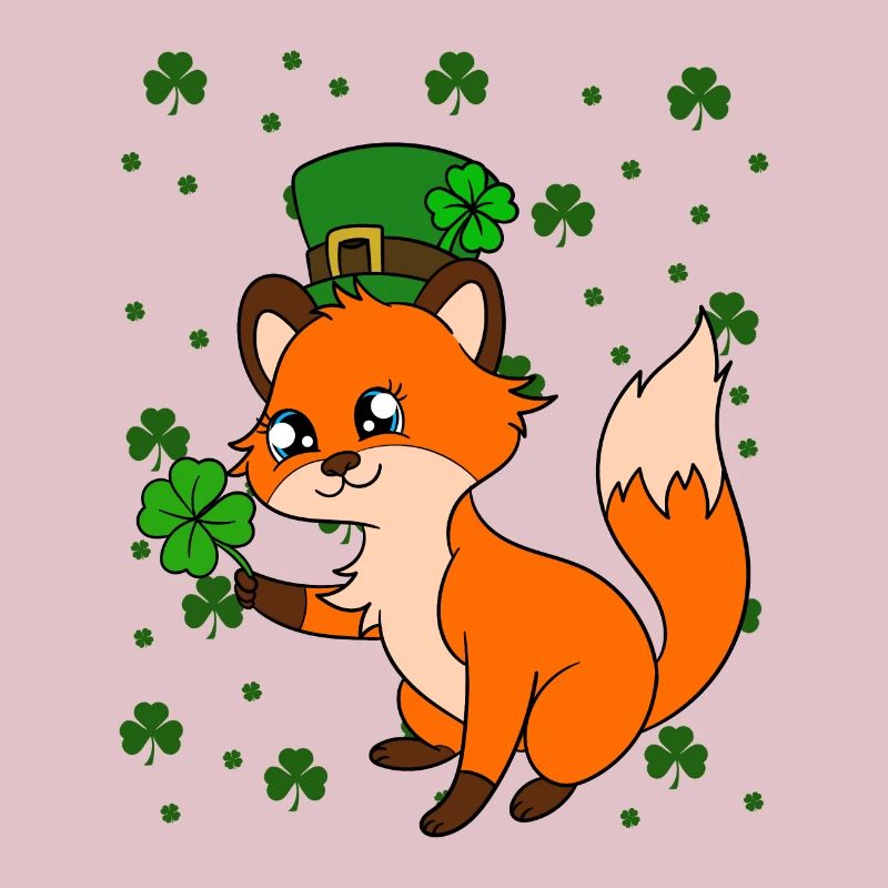 Mignon trèfle renard Saint-Patrick