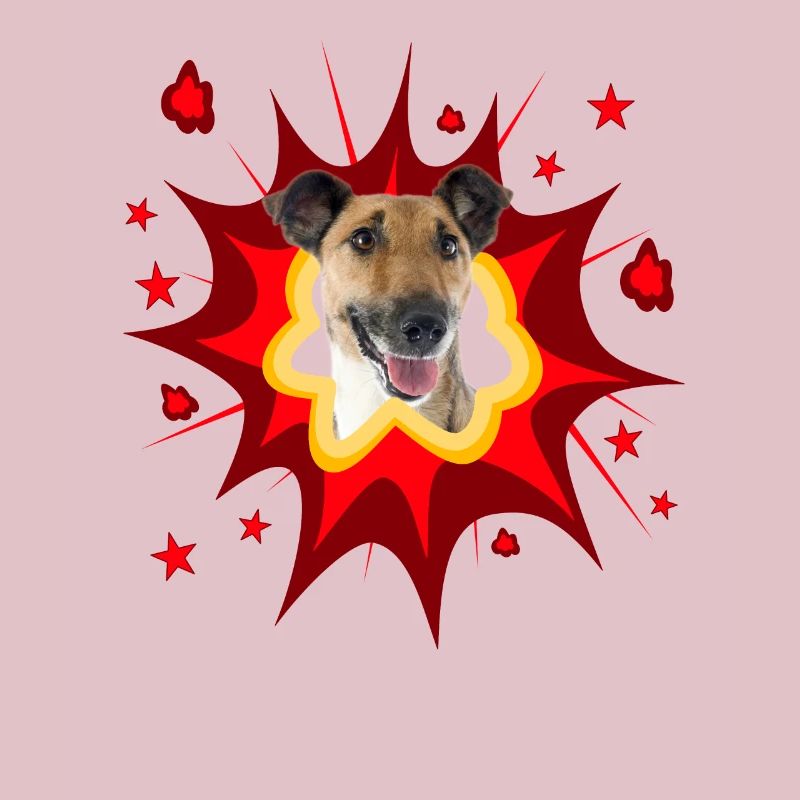 Conception de chien comique - Pow - Fox Terrier
