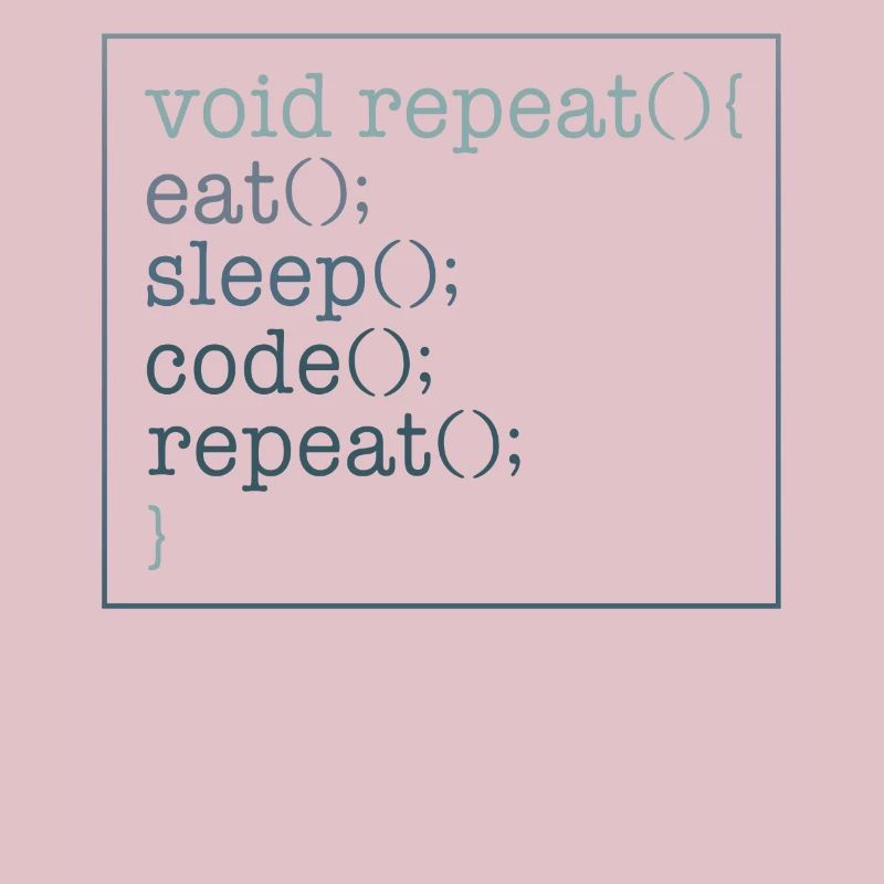 Chemise de programmeur, Void Repeat Eat Sleep Code